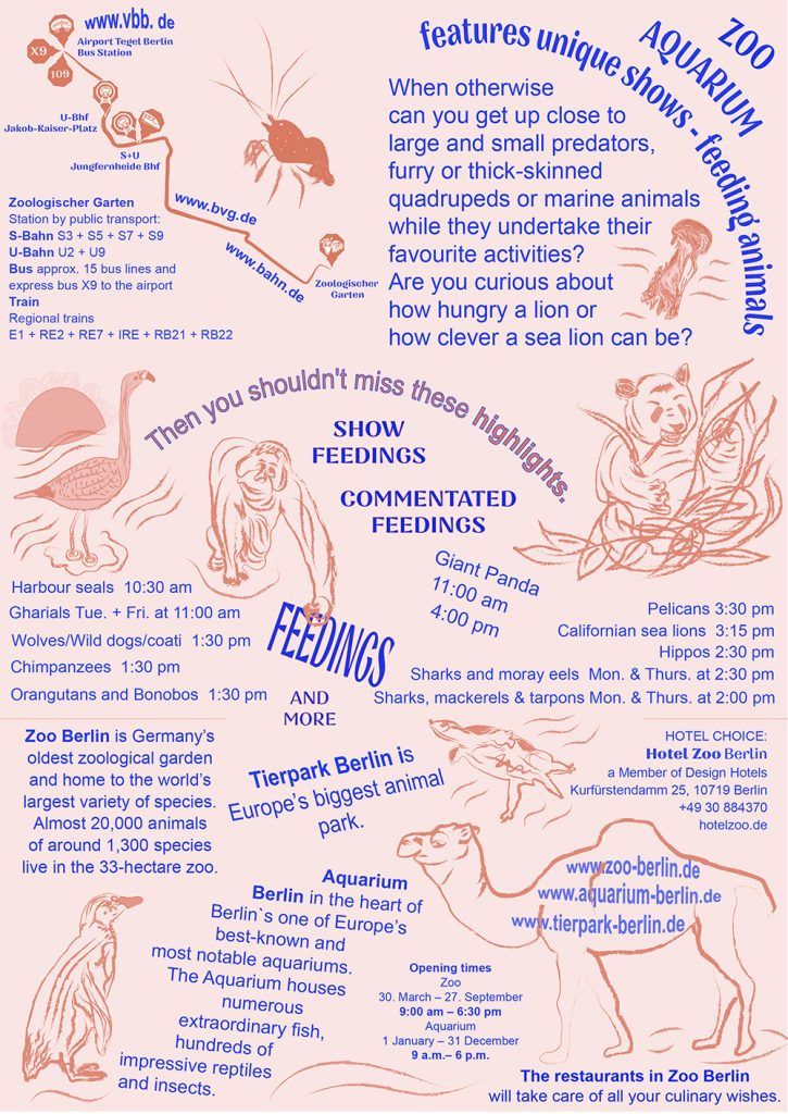 Illustrated map of Berlin Mitte Zoo by Viktoriya Mikhaylova