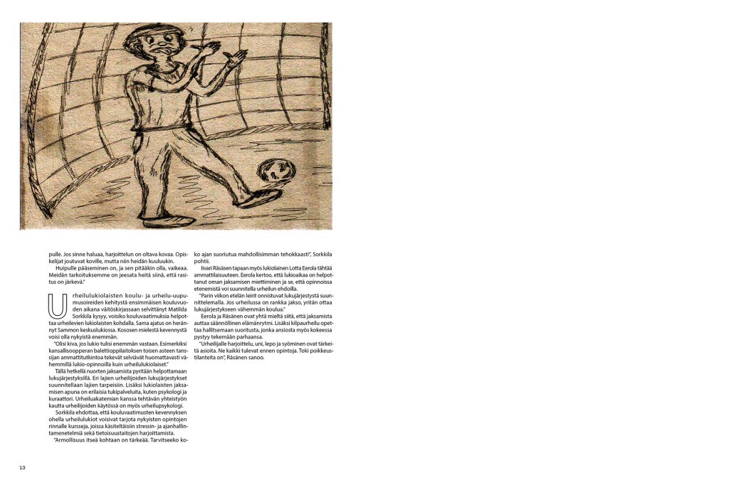 Sport 2- Image for a Magazine. Pencil drawing by Viktoriya Mikhaylova 2020