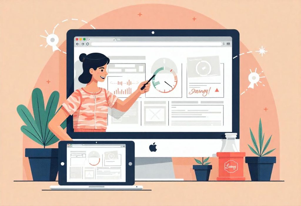 User's digital experience with laptop